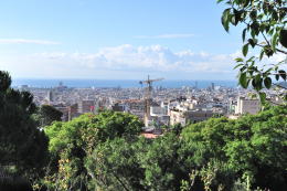 グエル公園から眺めるバルセロナ市街