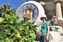 正面の大階段、グエル公園