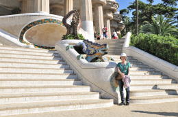 正面の大階段、グエル公園