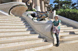 正面の大階段、グエル公園