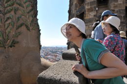 鐘塔から眺めるバルセロナ市街