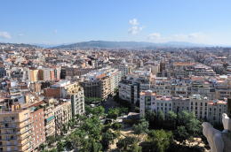 鐘塔から眺めるバルセロナ市街