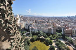 鐘塔から眺めるバルセロナ市街