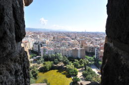 鐘塔から眺めるバルセロナ市街