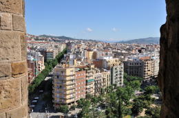 鐘塔から眺めるバルセロナ市街