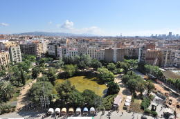 鐘塔から眺めるバルセロナ市街