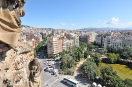 鐘塔から眺めるバルセロナ市街