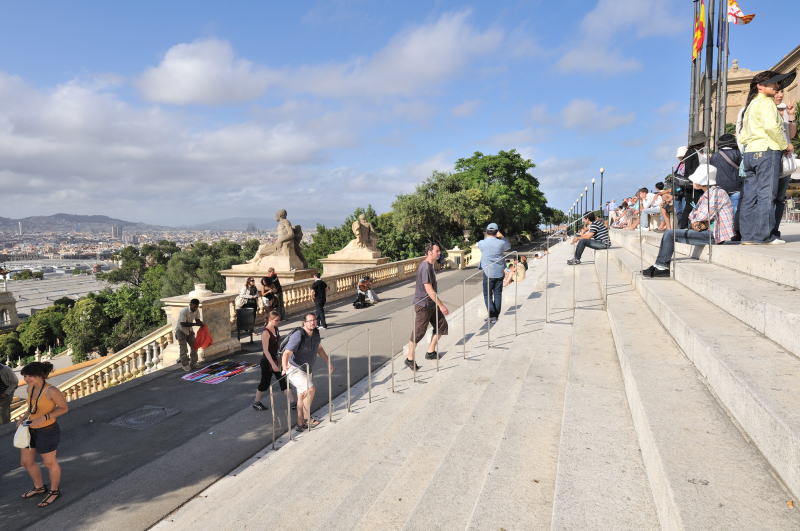 カタルーニャ美術館前の景観