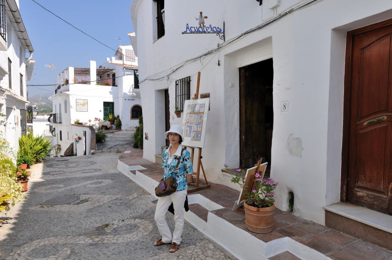 フリヒリアナ[Frigiliana]の町並みを巡る、小道の散策「南東方向」(アルタ通り)