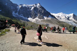 中間駅のプラン・デュ・エギューユ(シャモニ)