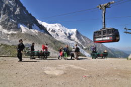 中間駅のプラン・デュ・エギューユ(シャモニ)