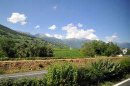 テーシュ[Täsch]駅へ向かう車窓から