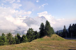ゴルナーグラート登山電車の窓から