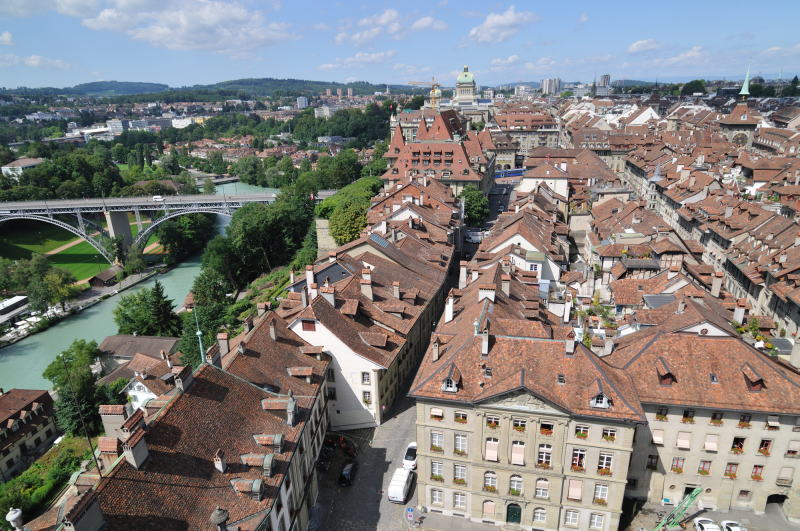 大聖堂[Münster]の尖塔からの眺望「西方向」(ベルン)