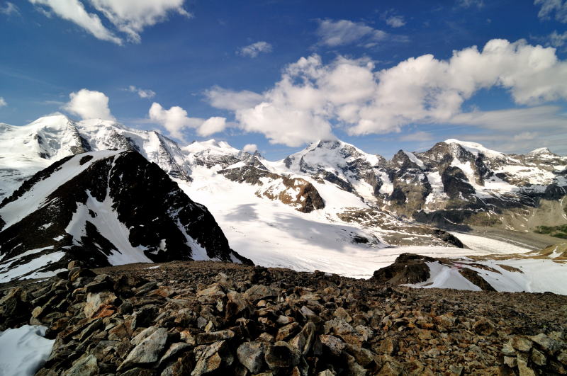 ディアヴォレッツァ[Diavolezza 2978m]展望台の周辺