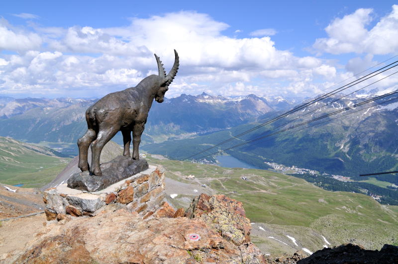 ピッツ・ネイル駅 [Piz Nair 3030m]周辺からの眺望